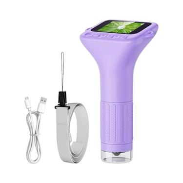 Imagem de Microscópio portátil | Brinquedo educativo 1000x | Lupa de observação de plantas, para crianças, estudantes, professores, educadores em casa, jovens alunos, entusiastas de ciências, sala de aula