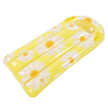 Imagem de GLOGLOW Bóia Inflável Infantil, Boia de Natação Em Pvc Espessada Com Design de Girassol, 118x55cm, Ideal para Piscina e Praia