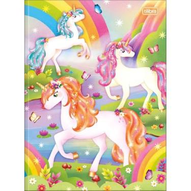 Imagem de Caderno Blink Unicórnio Universitário Brochura TILIBRA - 80 Folhas (3 Unicórnios)