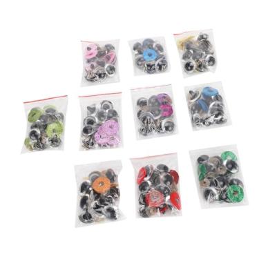 Imagem de Luqeeg Olhos de Segurança Com Brilho de Plástico para Brinquedos de Pelúcia, Suprimentos de Artesanato DIY para Bichos de Pelúcia, Olhos de Boneca de 20 Mm de 100 Peças Com Brilho Colorido para Fabricação de Brinquedos de Fantoches (plástico)