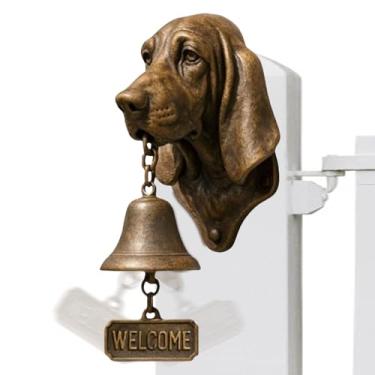 Imagem de Campainhas Com Tema De Cão | Campainhas Decorativas Vintage Com Tema Animal Divertido - Decoração De Parede Campainha De Porta Para Cão - Para Portão, Jardim, Quintal, Casa, Sala De Segurança