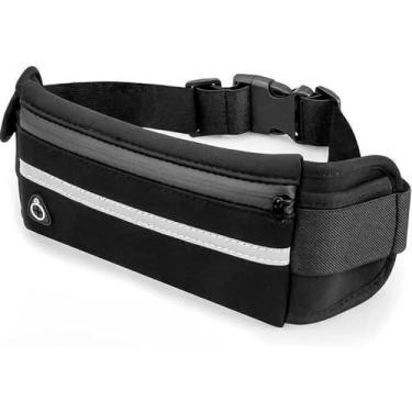 Imagem de Pochete Esportiva Slim Fitness Cintura Antifurto para Caminhada Corrida Academia Bike Porta Celular Cinta Lazer Documento Doleira Feminina Masculina Impermeável Premium (Preto)