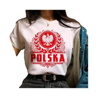 Imagem de Polski polski polski polka dot t-shirt, unisex manga curta top, presen