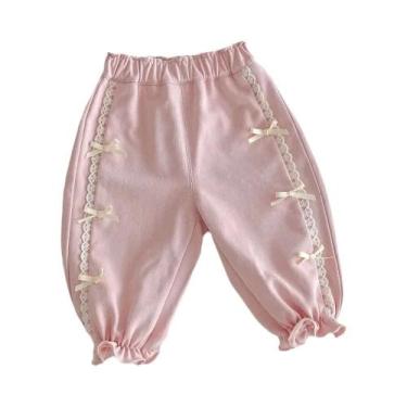 Imagem de Calças Lanternas Com Renda Para Meninas Bear Leader Primavera 2025 Cal