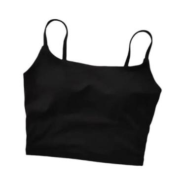 Imagem de Sutiã Esportivo Feminino Pequeno Tipo Colete Com Alças Finas, Costas B
