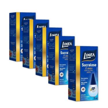Imagem de Adoçante Sucralose Líquido Linea Kit 5 Unidades 25Ml