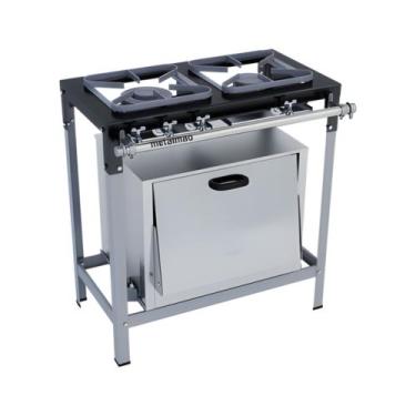 Imagem de Fogão Industrial a Gás 2 Bocas com Forno M10 Stori Top Metalmaq