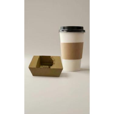 Imagem de Suporte Porta Copos Delivery 100un. Papelão Kraft - Congratulations St