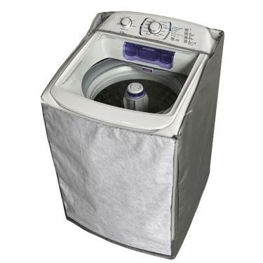 Imagem de Capa Maquina Lavar Electrolux 11 12 13 15 16 17 Kg Ziper Painel Transparente Cinza