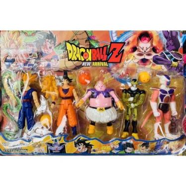 Promoção Kit 5 Bonecos Dragon Ball Z Goku Articulados 14 cm Pronta entrega