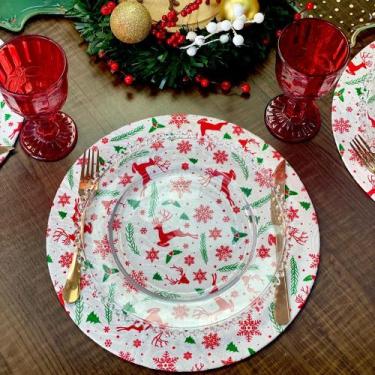 Imagem de Capas de Sousplat Supla Natalina Estampada Mesa Posta Natal - Millenia