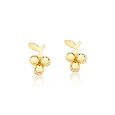 Imagem de Brinco Uvinha Revestido em Ouro - VL ACCESSOIRES