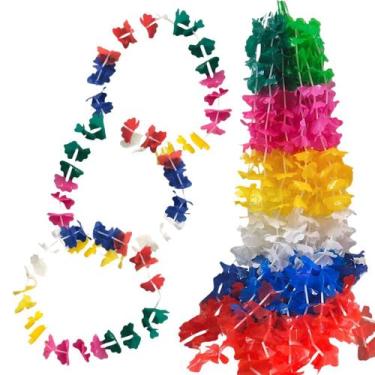 Imagem de Colar Havaiano C/10un Carnaval Festa Decoração Eventos - Crgfestas