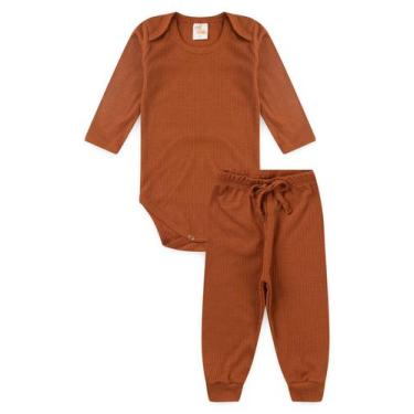 Imagem de Conjunto Canelado Light Longo - Avelã - Ame Kids, P