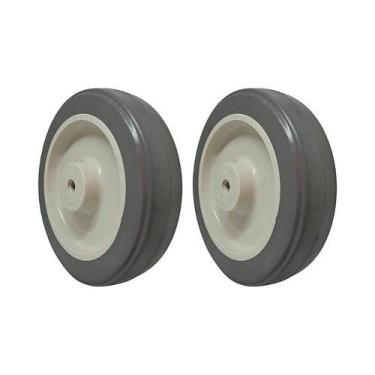 Imagem de Kit 2 un roda borracha termoplástica 5 pol 110kg p/ rodízio - AJAX