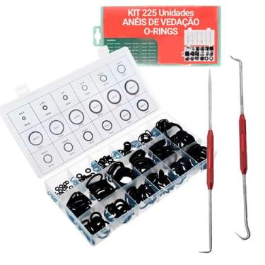 Imagem de 225 Pçs Anel Vedação Borracha O-ring Diversos + 2 Ferramenta - BBACOME