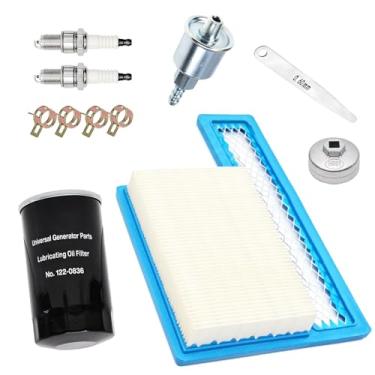 Imagem de RYTIME Kit de ajuste adequado para geradores Onan Marquis Gold RV QG 5500/7000 peças de reposição 140-3116 filtro de ar, 149-2341-01 filtro de combustível, 122-0836 filtro de óleo e chave inglesa, 167