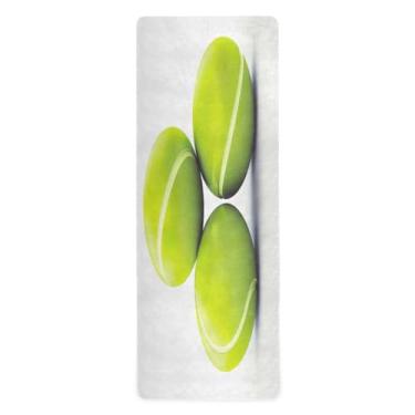 Imagem de Wassud Bolas de tênis tapete de ioga dobrável tapete de ginástica antiderrapante para mulheres e homens tapete de fitness para chão de pilates com bolsa de armazenamento 180 cm x 66 cm