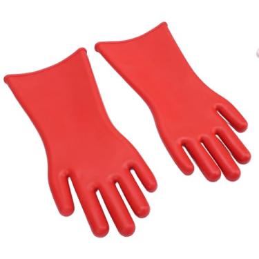 Imagem de EBTOOLS Luvas Isoladas para Eletricista, 5000V 12KV, Vermelho, Resistentes a Choque Elétrico, Borracha Antiderrapante, Luvas de Trabalho de Segurança para Trabalhos Elétricos