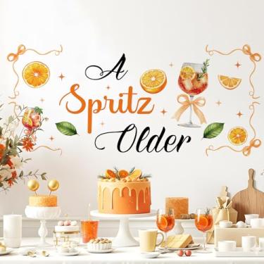 Imagem de TAKEALOOKO A Spritz Older Decalque – Limão Spritz Aperol Foto Adereços Decoração para Aniversário Italiano Chá de Noiva Festa de Solteira Artigos de Fundo (apenas 3 peças de adesivos DIY)