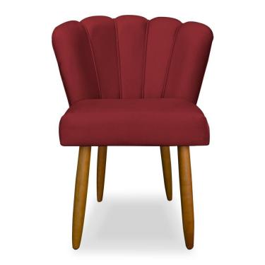 Imagem de Cadeira Para Penteadeira Quarto Modelo Flor - Balaqui Decor Cor: Vermelho