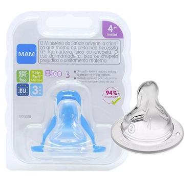 Imagem de Bico Unitário Mamadeira Nº 3 Ortodôntico Fluxo Rápido 4m+ - Baby MAM C