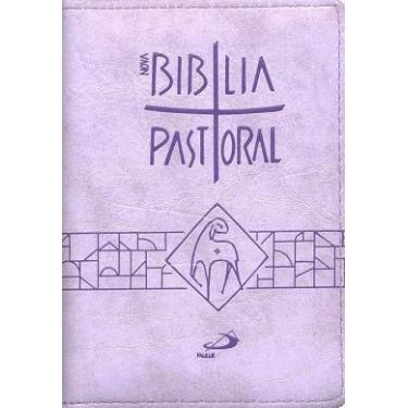 Imagem de Bíblia Sagrada Catolica Pastoral Bolso Zíper Lilás Paulus
