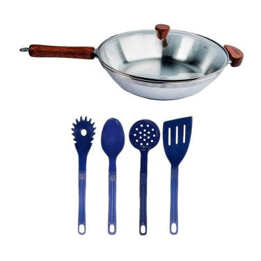 Imagem de Frigideira Wok Funda Oriental Alumínio Usinado Talher01 28cm