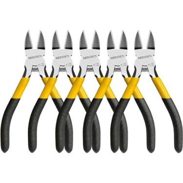 Imagem de BOOSDEN Cortadores de fio de 12,7 cm, pacote com 5, alicates de corte de precisão, cortadores de fio ultra afiados, cortador de fio com mola, alicate de corte diagonal para fabricação de joias,