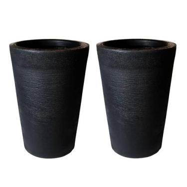 Imagem de Kit de 2 vasos coluna para planta grafiato de Polietileno para Decoraç