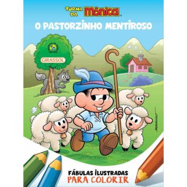 Imagem de Turma Da Mônica - Fábulas Ilustradas Para Colorir - O Pastorzinho Mentiroso