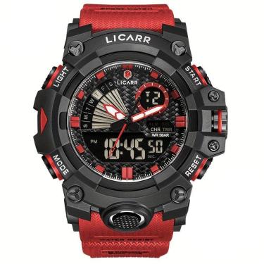 Imagem de Relógio Licarr Top Luxury - Cronômetro à Prova D'água, Quartzo 9532 Vermelho