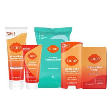 Imagem de Pacote inicial de desodorante Lume Whole Body Clean Tangerine
