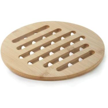Imagem de Descanso de Panela Redondo em Bambu Ecokitchen 15cm - Mimo Style