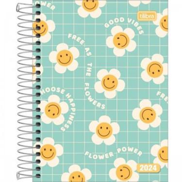 Imagem de Agenda espiral diária 11,7 x 16,4 cm d+ feminina 2024 - Tilibra, Model