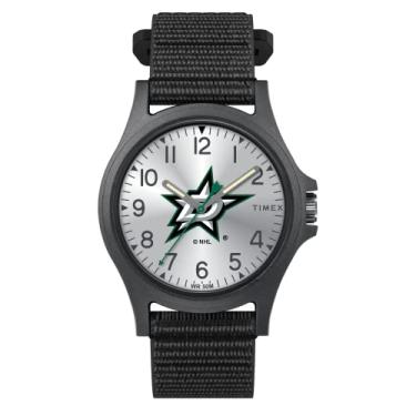 Imagem de Timex Tribute Relógio masculino NHL Pride 40 mm de quartzo pulseira de tecido, preto, 20 relógio casual (modelo: TWZHSTRMYYZ)