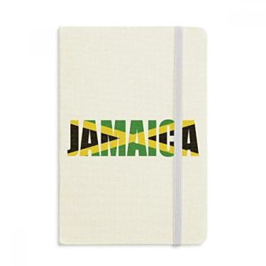 Imagem de Caderno com nome da bandeira do país Jamaica, capa dura oficial, diário clássico