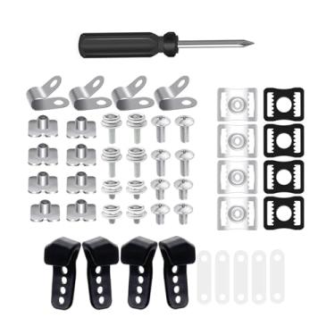 Imagem de Kits de reparo de capacete de futebol, 60 peças, peças de reposição de capacete de hóquei com clipes Srewdriver junta de borracha porca de parafuso Hardwar