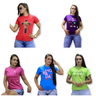 Imagem de Blusinhas Casual Estampadas Kit Com  05 Tshirt - Ricardo Store