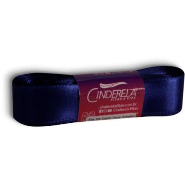 Imagem de Fita de Cetim 22MM 10M Azul Marinho - Fitas Cinderela