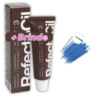 Imagem de Tintura Coloração Refectocil Marrom Castanho Natural 3 Para Sobrancelh