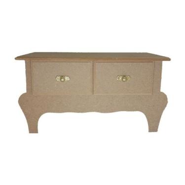 Imagem de Mini Cômoda com Base 2 Gavetas 29cm Mdf Madeira - ATACADÃO DO ARTESANA