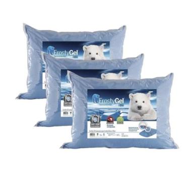 Imagem de Kit 3 Travesseiros Frio Frostygel 50x70cm - Fibrasca