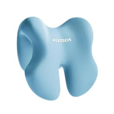 Imagem de Kokiya Apoio de cabeça para cadeira de escritório, travesseiro para cochilo, cadeira de mesa, suporte de pescoço, travesseiro ergonômico de espuma, Azul