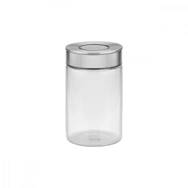 Imagem de Pote de Vidro Tramontina Tampa de Aço Inox 10 Cm 1 L