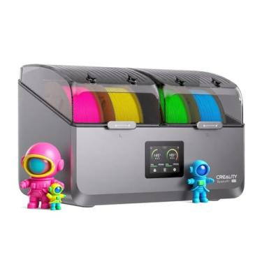 Imagem de Secador de filamento atualizado Creality com 4 carretéis, caixa de armazenamento de filamentos Space Pi X4, câmaras de aquecimento independentes duplas, até 85 °C, compatível com PLA PETG ABS, TPU, PC