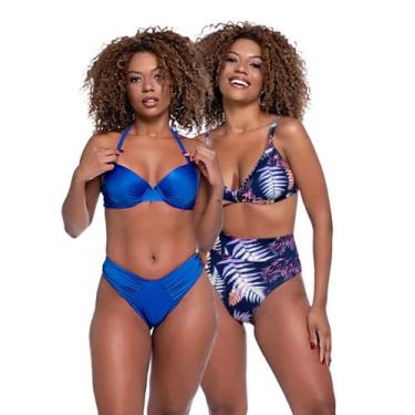 Imagem de Biquínis Feminino Kit Liso e Estampado Moderno Bojo Praia - HYPE MODAS