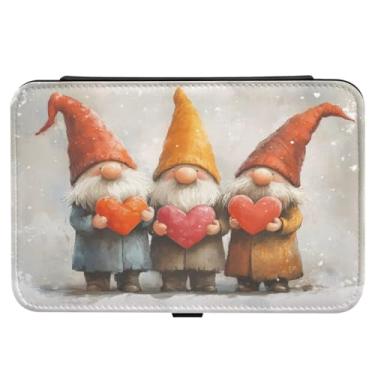 Imagem de Burbuja Caixa de joias de viagem de gnomo dos namorados, presente para mulheres e meninas, estojo de joias portátil de couro PU organizador para brincos, anéis, colares e pulseiras