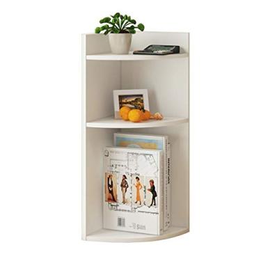 Imagem de KIZQYN Estante Criativa Estante Estante de canto de três andares Prateleira de armazenamento multifuncional simples Estante (Cor: Ouro, Tamanho: 1)