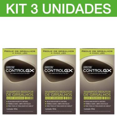 Imagem de Kit Com 3 Shampoo Control Gx Grecin Normal-Redutor Grisalho